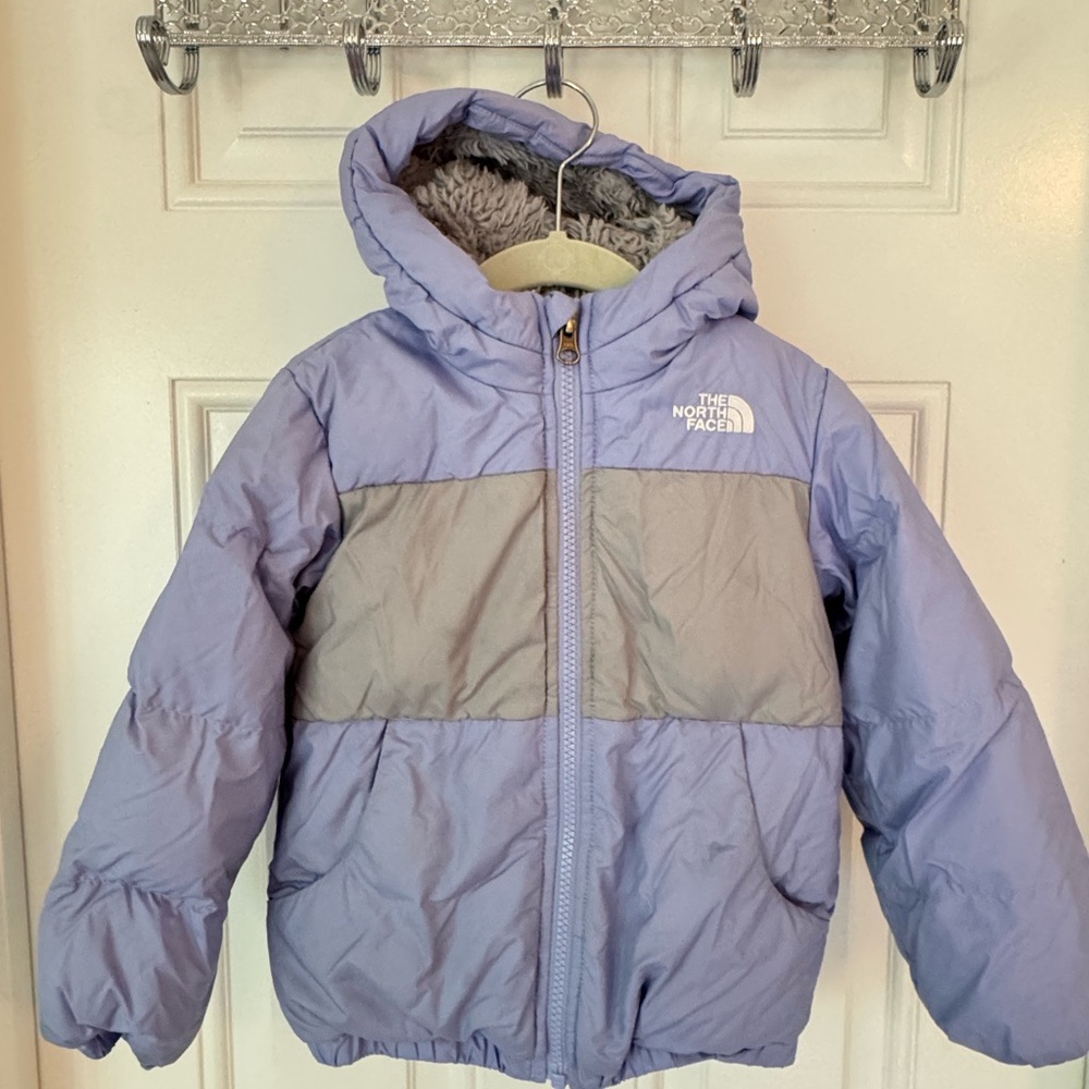 The North Face Lavender and Gray Hooded Jacket